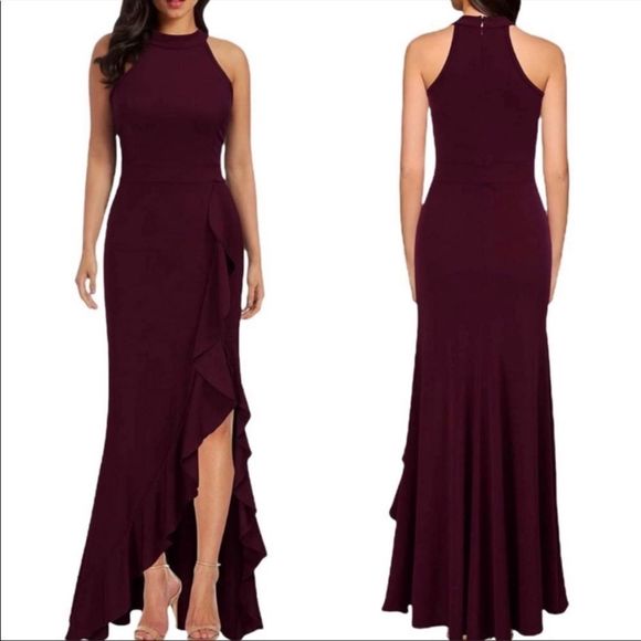 Woosea Dresses & Skirts - WOOSEA Burgundy Maxi Dress